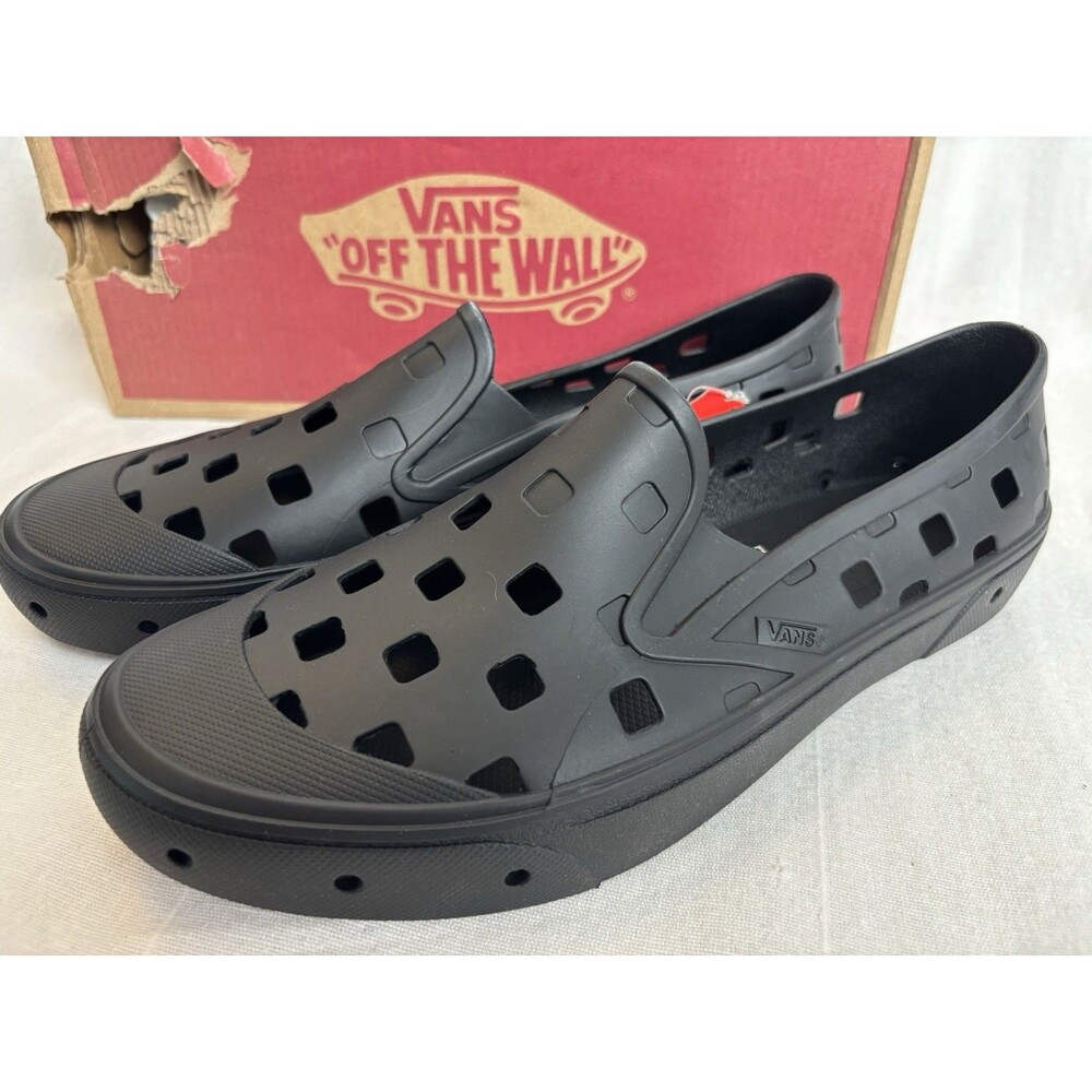 Vans Trek Slip-On Black Breathable Rinseable Durable Shoes Size 10 Men's New